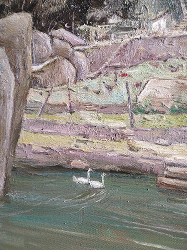 《石林人家》60x80(cm) 油画 作者:康漠